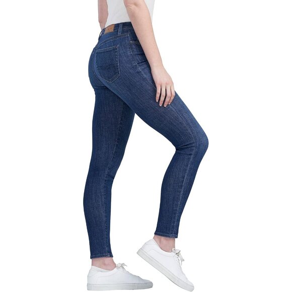 Women's Skinny Jeans Mid-Rise Stretch Denim Casual Wear Flexible Fit - Picture 4 of 5